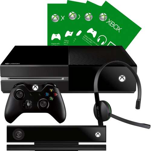 Console XBOX ONE 500 GB com leitor Blu-ray + Novo Sensor Kinect + Headset + Controle Wireless + HDMI