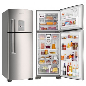 Geladeira / Refrigerador Duplex Frost Free Brastemp Ative! BRM50 - 429 Litros – Inox