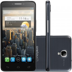 Smartphone Alcatel Idol Desbloqueado Cinza Dual Chip Android 4.1 Câmera 8MP Memória Interna 16GB 3G e Wi-Fi
