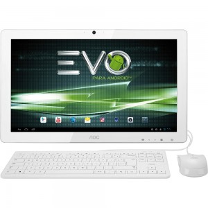 Computador All in One AOC com Android 4.1 Dual Core 1GB 8GB LED 19,5" Branco 