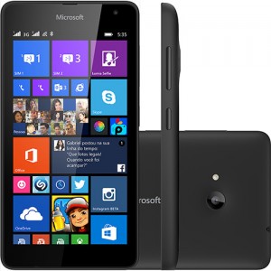 Smartphone Microsoft Lumia 535 Dual Chip Desbloqueado Windows Phone 8.1 Tela 5" 8GB 3G Wi-Fi Câmera 5MP - Preto