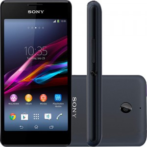 Smartphone Sony Xperia E1 Dual Chip Desbloqueado Android 4.3 Tela 4" 3G Wi-Fi Câmera 3MP TV Digital – Preto 