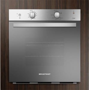 Forno de Embutir a Gás Clean BOA61 Inox Brastemp