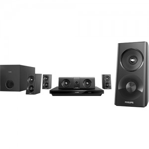 Home Theater DVD Philips HTD5520X/78 1000W 5.1 Canais Dolby Digital com Funções HDMI USB e Karaokê