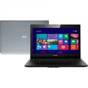 Notebook CCE F40-30 Intel Dual Core 4GB 500GB Tela LED 14" Windows 8.1 Prata
