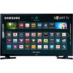 Smart TV LED 32" Samsung UN32J4300AGXZD HD com Conversor Digital 2 HDMI 1 USB Wi-Fi 120Hz Smart TV LED 32" Samsung UN32J4300AGXZD HD com Conversor Digital 2 HDMI 1 USB Wi-Fi 120Hz