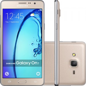 Smartphone Samsung Galaxy On7 Dual Chip Desbloqueado Android 5.1 Tela 5.5" 8GB 4G 13MP – Dourado Smartphone Samsung Galaxy On7 Dual Chip Desbloqueado Android 5.1 Tela 5.5" 8GB 4G 13MP – Dourado