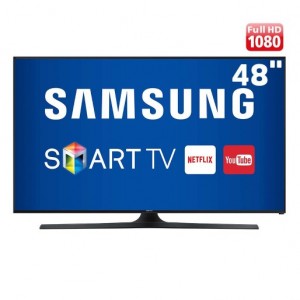 Smart TV LED Full HD 48" Samsung UN48J5200 2 HDMI Screen Mirroring e Connect Share Movie