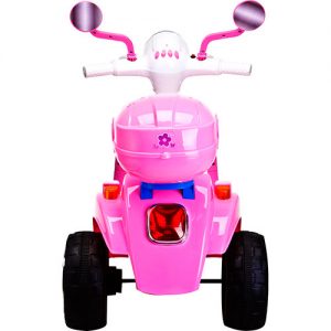 Moto Elétrica Infantil TR0903 Flower Rosa 6V - brink+