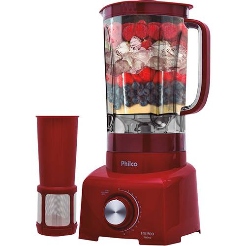 Liquidificador Philco PH900 2L 12 Velocidades Vermelho - 900W