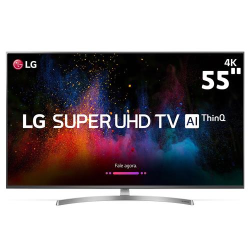 Smart TV Nano Cristal 55 LG ThinQ AI 4K HDR 55SK8500PSA
