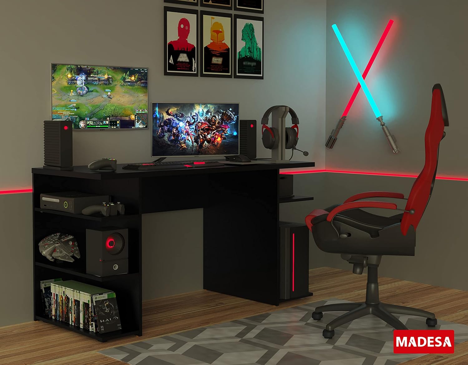 Mesa para Computador Gamer Madesa 9409