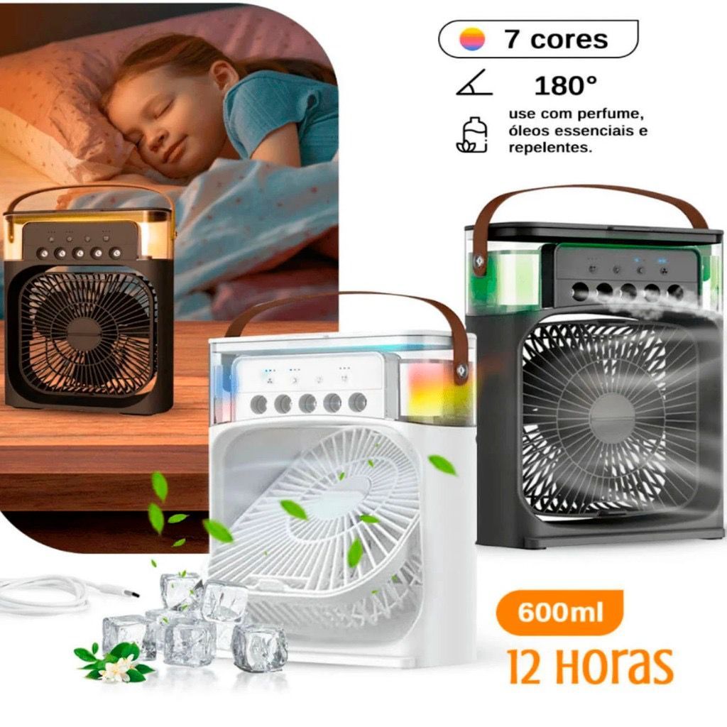 Refrigerador De Ar Ventilador e Umidificador Portátil