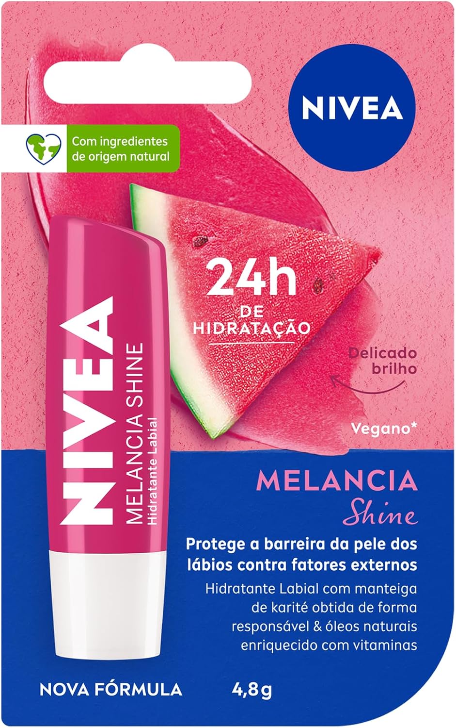 NIVEA Hidratante Labial Melancia Shine